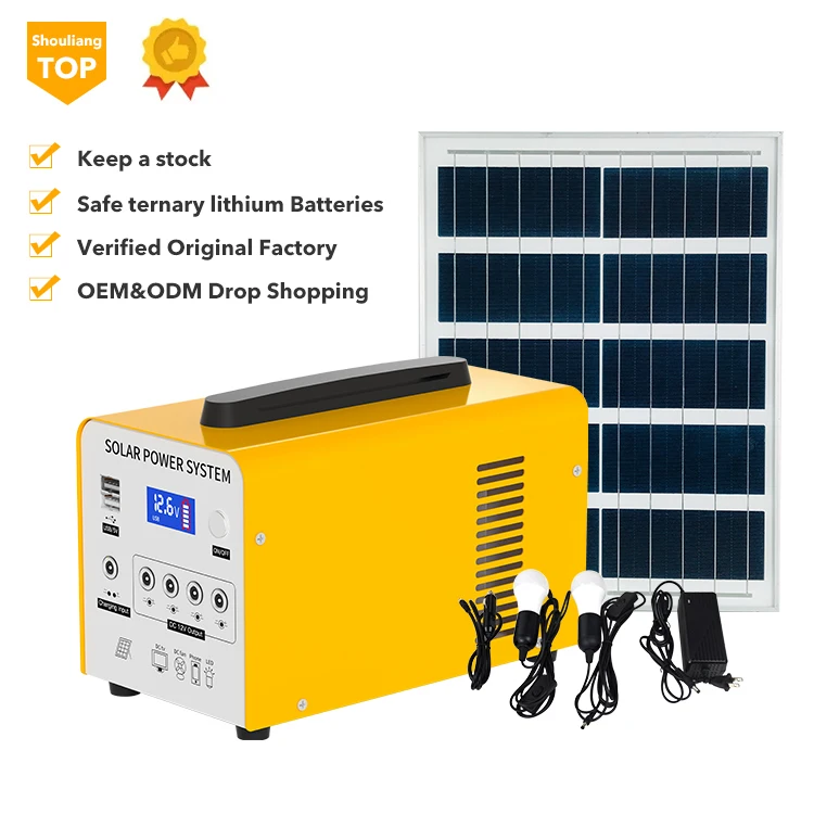 Good Quality Battery for Solar System Environmental 10w 20w  50w Easy Carry Emergency Solar Power System