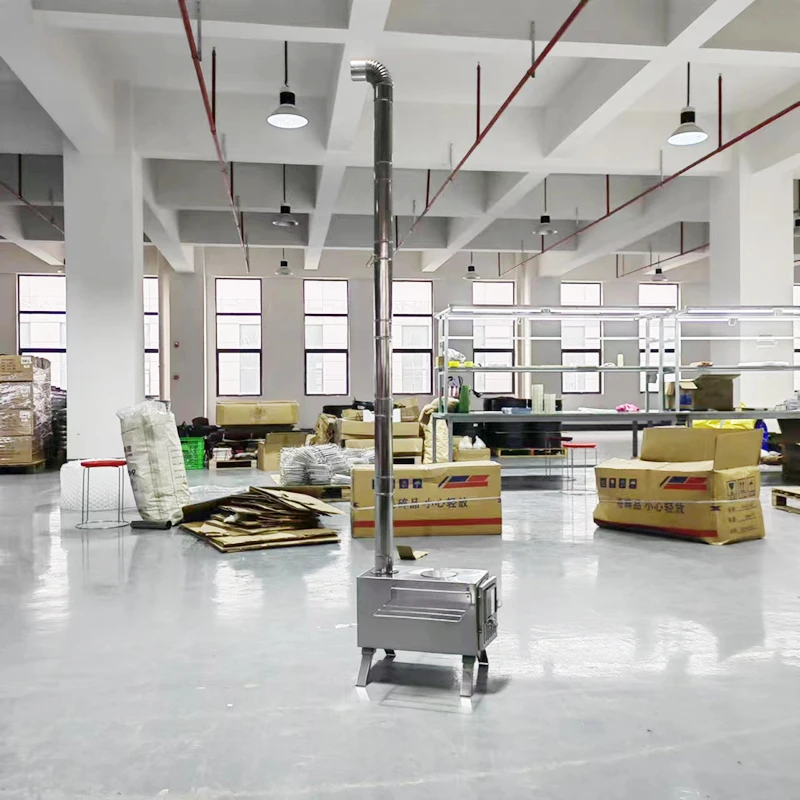 Elegant Outdoor Kitchen Patio Entertainment Wooden Chimeneas Comfortable Barbecue Grill with Wood Stove and Tent Design