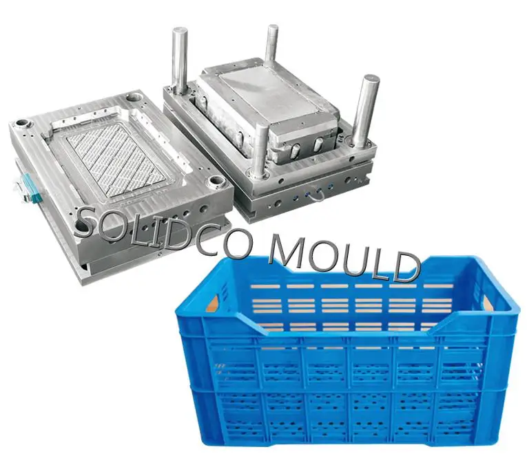 Factory Custom Household Fruits Vegetable Plastic Crate Box Injection Mold,Plastic Crate Mould
