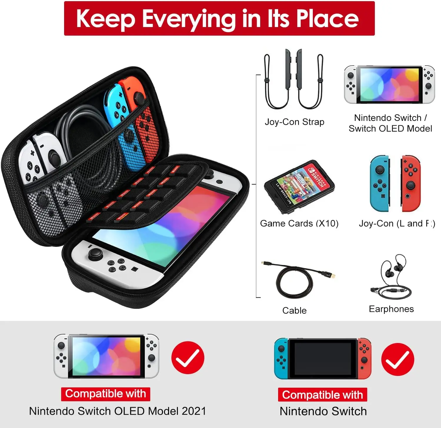 Custom Eva Game Foam Case Protective Mini 20Cm Small Game Storage Eva Zipper Case For Nintendo Switch