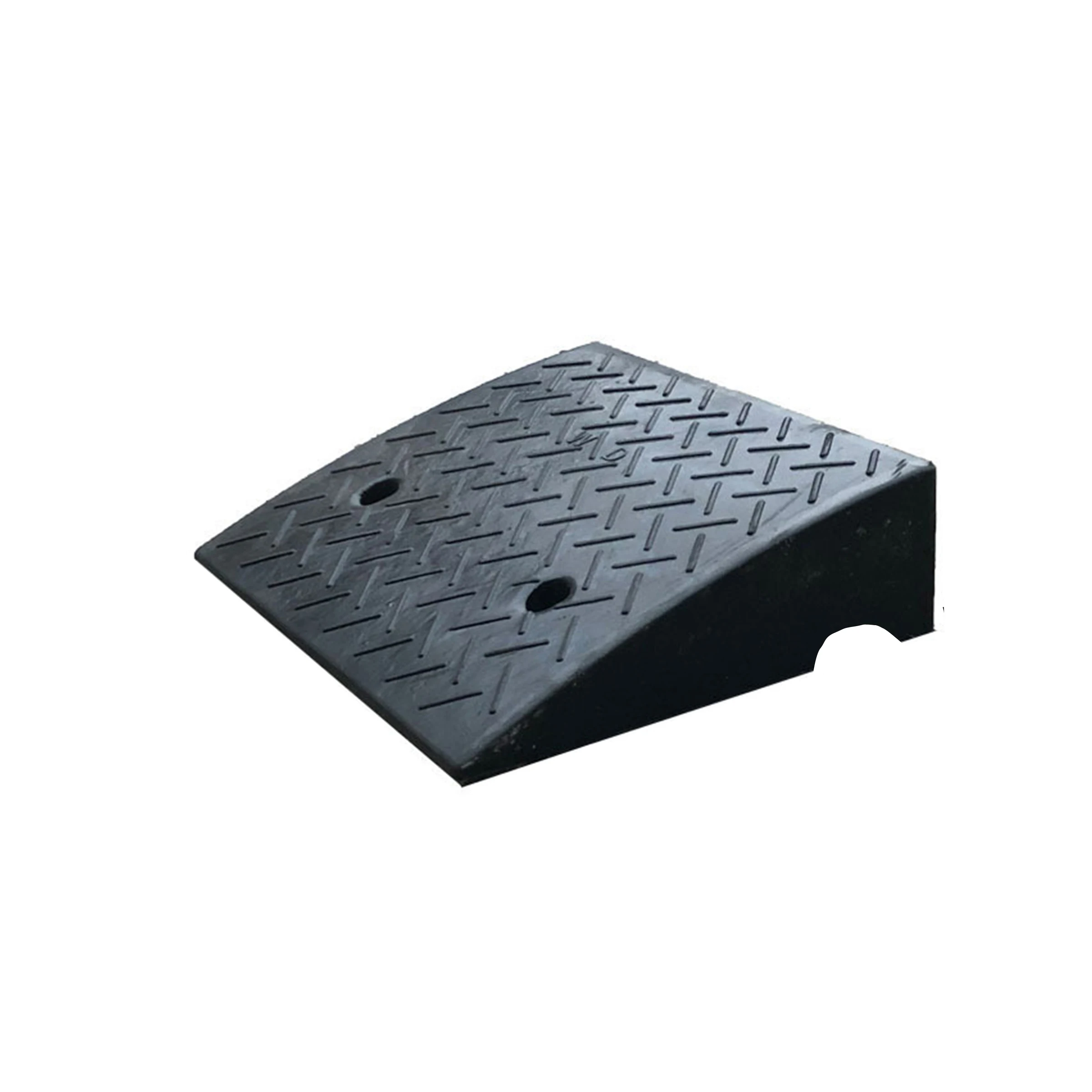 Non-slip 480*410*110mm  Heavy Duty Portable Threshold Rubber Curb Ramps For Cars