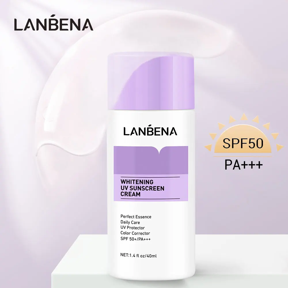 LANBENA Whitening Brightening Skin Uv Sunscreen Cream Anti Aging Moisturizing SPF 50+ PA+++ Sunscreen