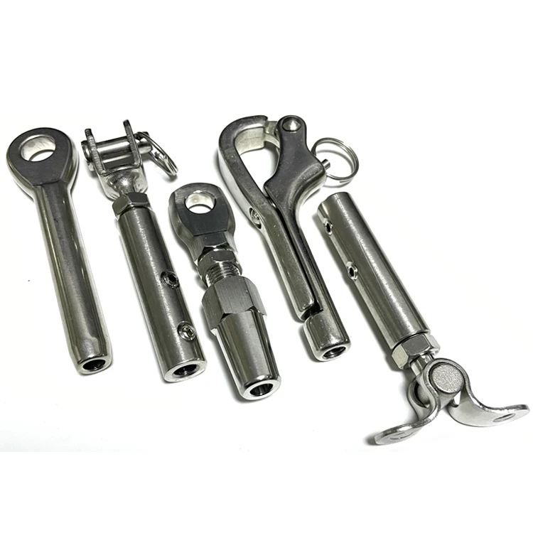 Custom stainless steel swageless terminals swage end hardware wire rope fitting