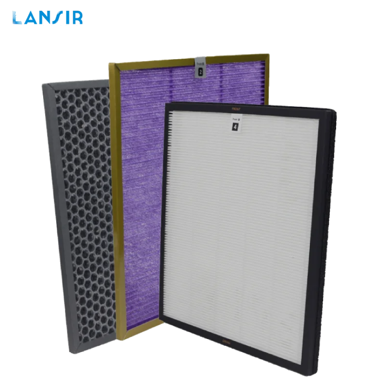 Lansir Air Purifier Pre-Filter AC4121 Carbon Filter AC4123 H12 HEPA Filter AC4124 Set For Philips AC4002 AC4004 AC4006 AC4012