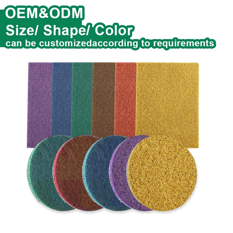 Heavy Duty Scour Pads Dish Scrubber Non-Scratch Green Reusable Household Scouring Pads for Kitchen and Dish Cleaning Tool