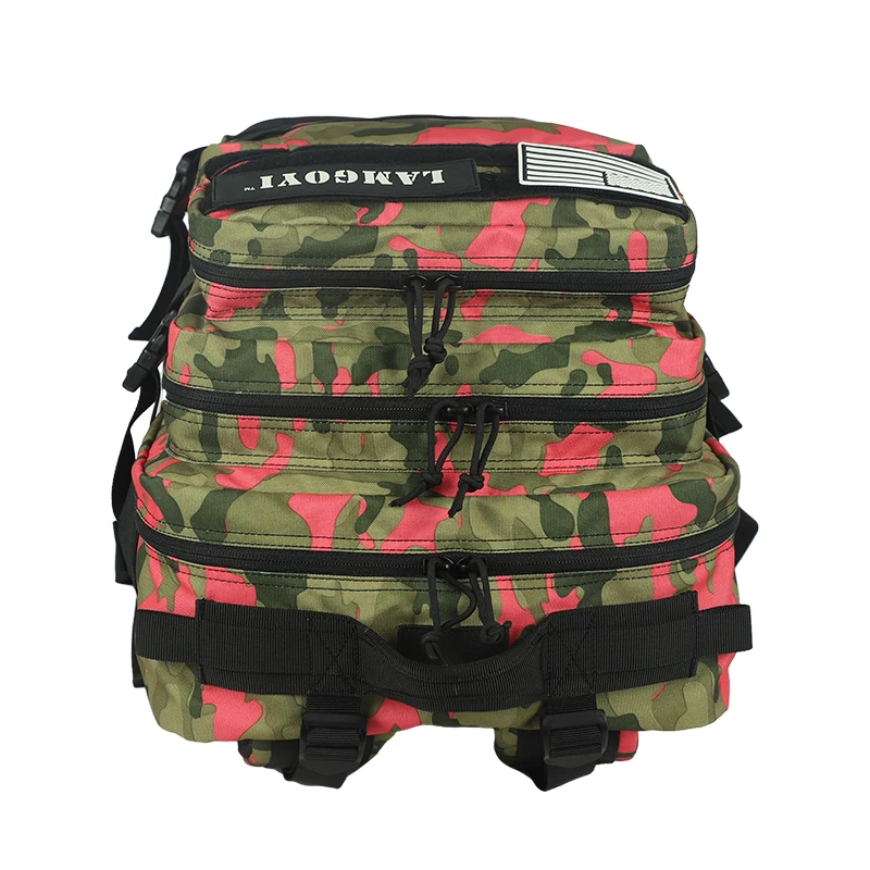 Wholesale Custom Logo Waterproof Fashion Popular Fitness Outdoor Sports 900D Oxford Rose Camo Tactical Backpack
