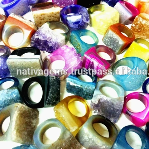 STUNNING BRAZILIAN AGATE STONE RING