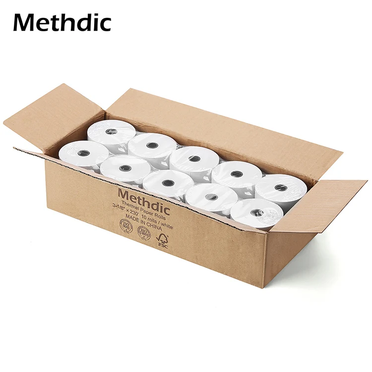 20 Rolls / Box 3 1/8 230ft Cash Register Paper Roll for Calculator Printers
