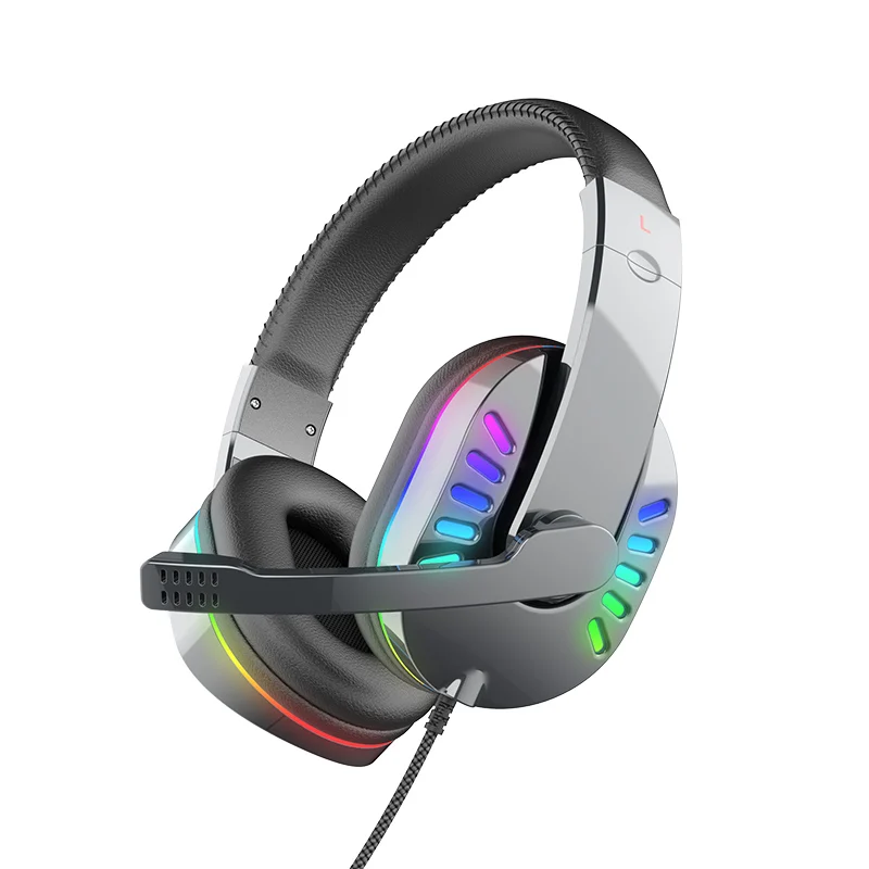soyto OEM SY755MV factory wholesale wired RGB luminous gaming headsets game headphone with microphone cheap price  for pc ps4