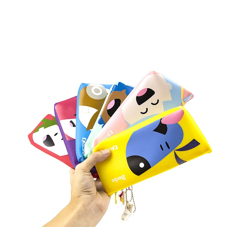 PVC pencil bag Student cartoon stationery storage  Custom cartoon pattern LOGO stationery bag Pencil bag