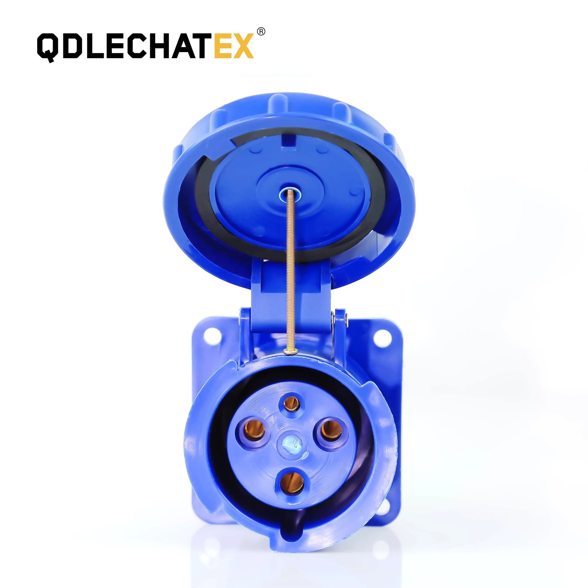 Type333  2P+E 3pin  220v 250v  IP67  waterproof  Panel mounted 63A socket