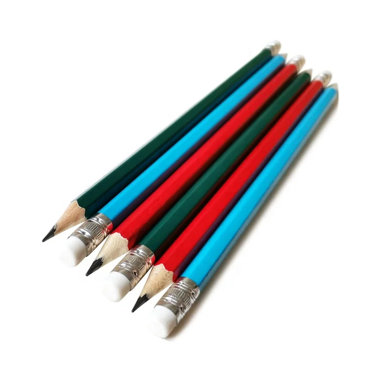 7Inch Custom Logo Pencils Graphite HB Wood Pencils with Erasers Lapiz Lapis