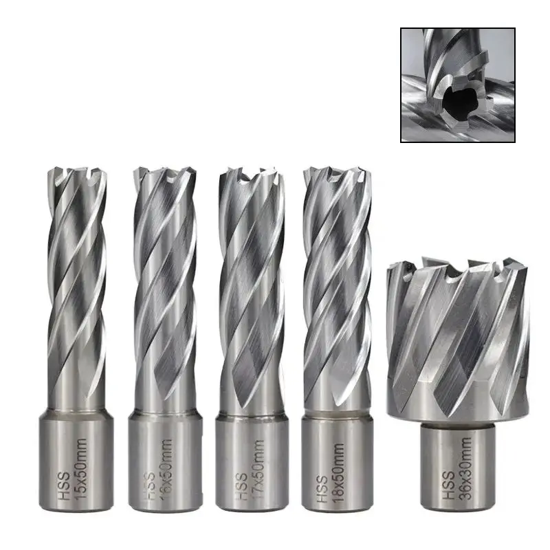 Core Hole Saw Hollow Drill Bit HSS Annular Cutter for Metal Drilling