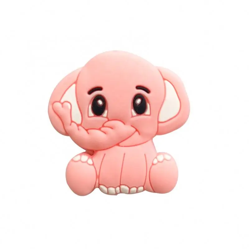 New Animal Panda Elephant Bear Cow Sheep Food Grade Chew Beads Diy Pacifier Chain Accessories Bpa Free Silicone Beads