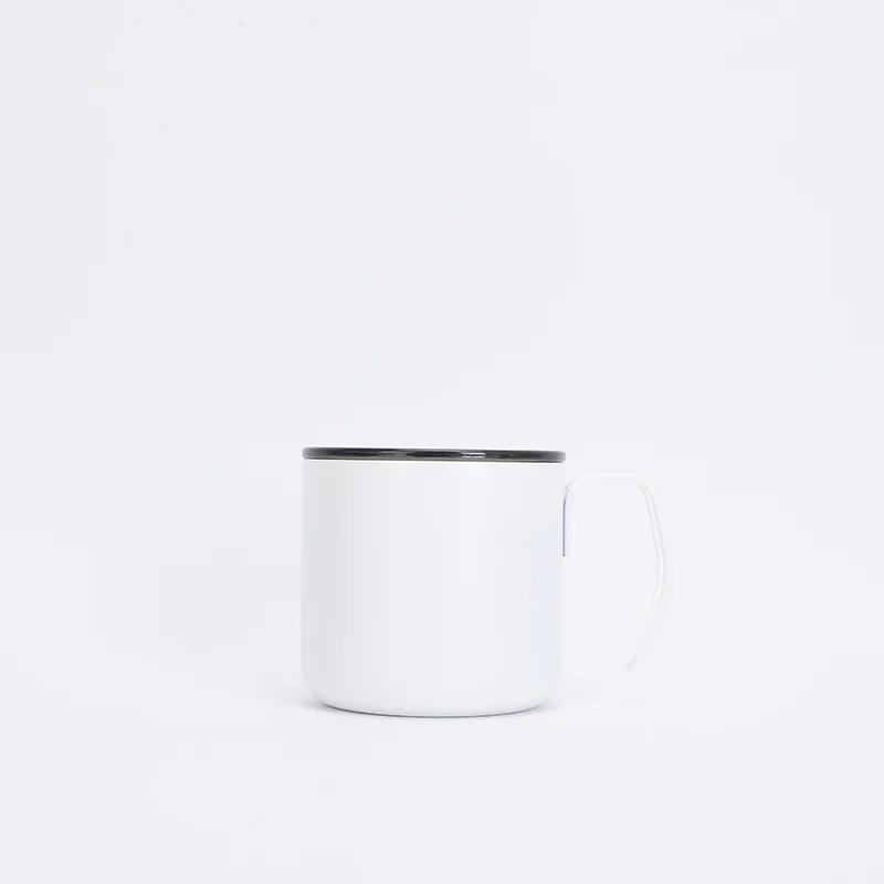 Eco-friendly Double Wall Vacuum Cups Stainless Steel Coffee Travel Mug With Handle Grip