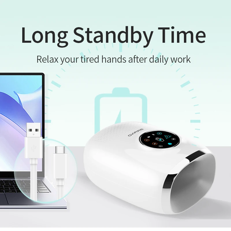 Phenitech Hot Product EMS Hand Massager Electric Rechargeable Portable Hand Held Deep Tissue Massagers With Music Function