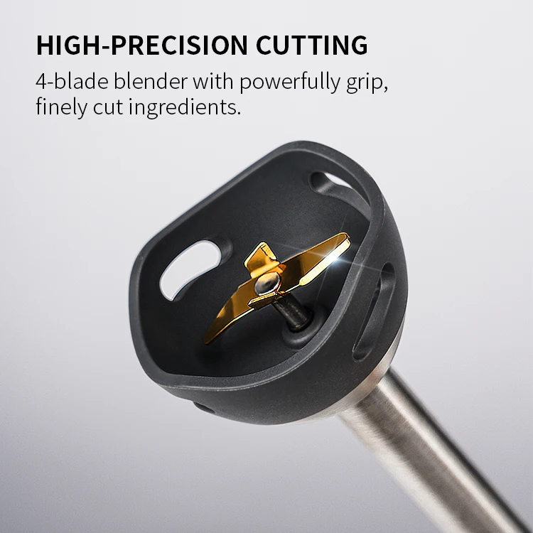 Adjustable Speed Stick Blender Beaker Chopper Whisk Frother for Soup Sauce Baby Food Stainless Steel Hand Fruit Blender
