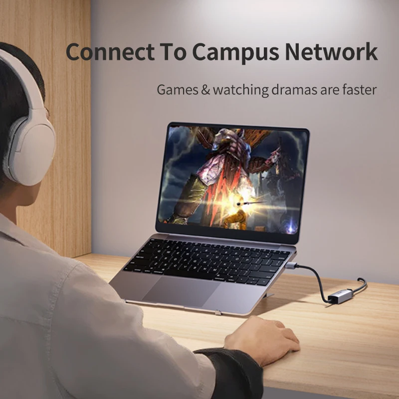 Jasoz Usb 3.0 To Rj45 Gigabit Network Hub Converter Usb To Rj45 Lan Ethernet Adapter Cable 1000mbps For Laptop