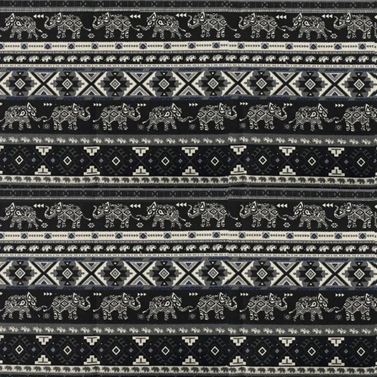 Low moq arabic polyester cotton sadu print canvas upholstery fabric for bags and sofa