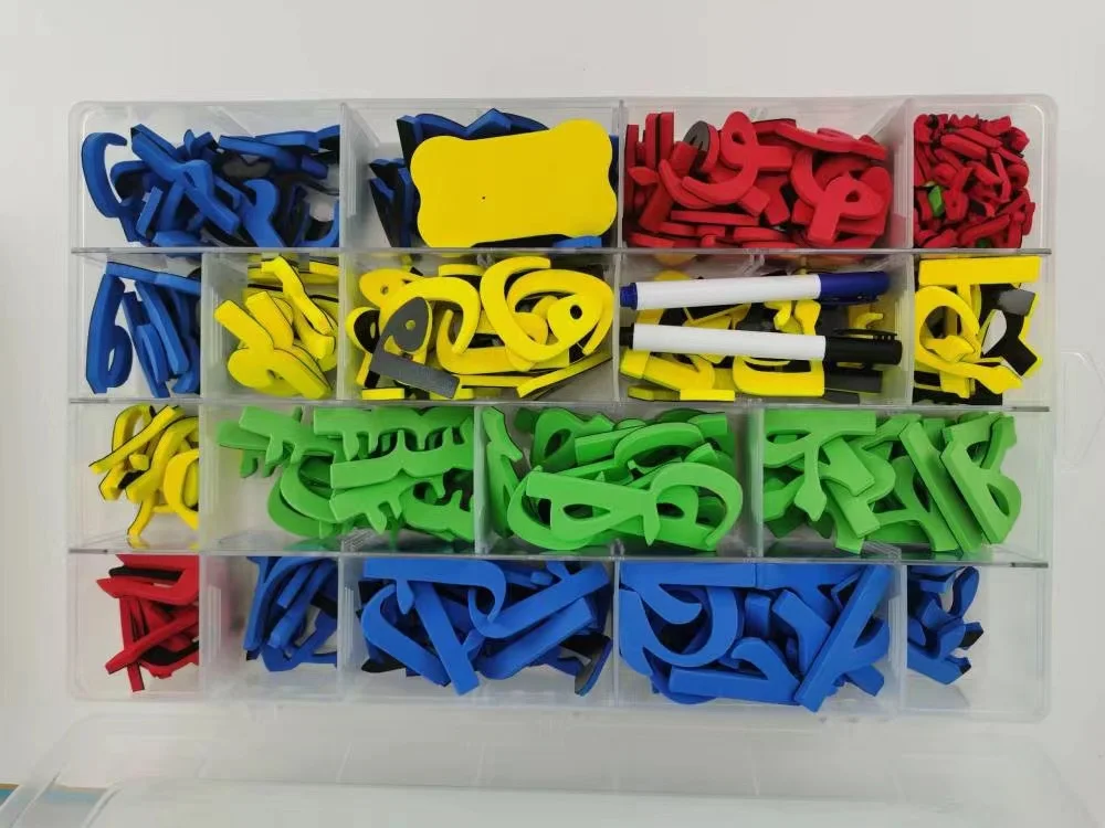 Cheapest 210 EVA Decorative Learn Magnetic Alphabet 3D Foam ABC Magnetic Letters montessori magnet letter sticker blocks