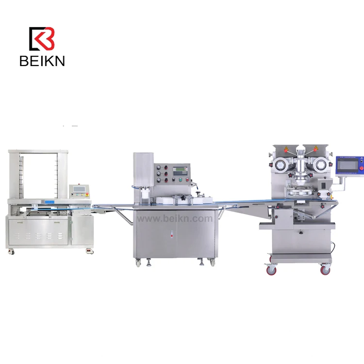 full 304 stainless steel material encrusting machine maamoul production line automatic mooncake red turtle kueh making machine
