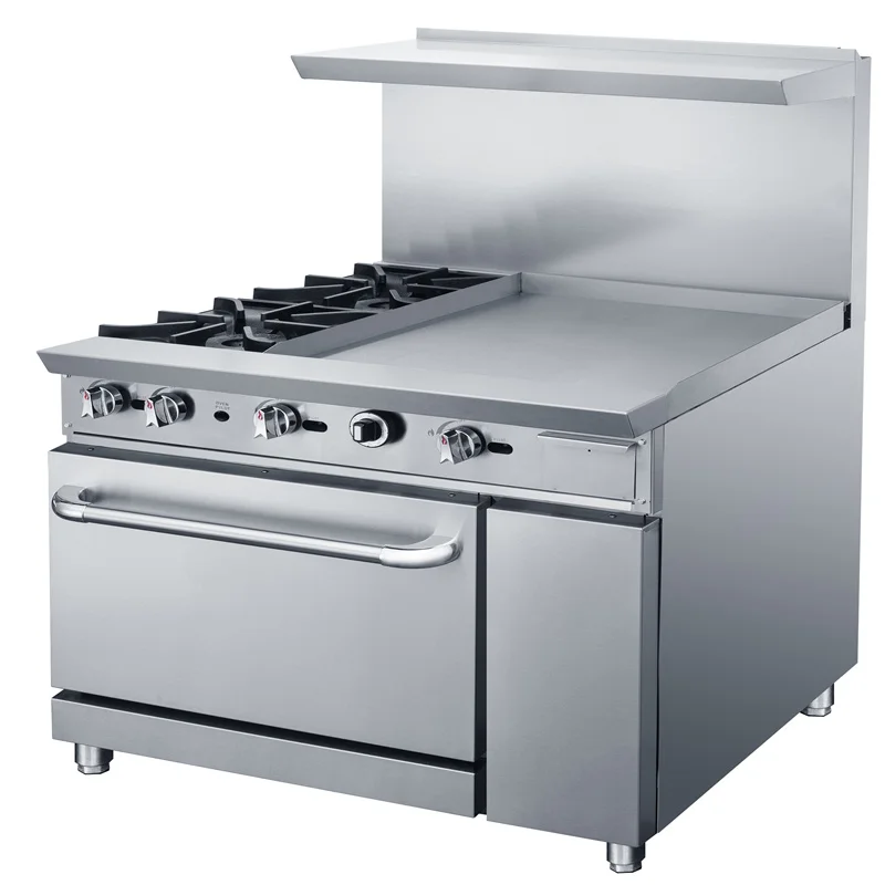 USA Market Gas Range Combination Gas Ranges 2 Gas Burners Stainless Steel Stove with Oven New Design Range
