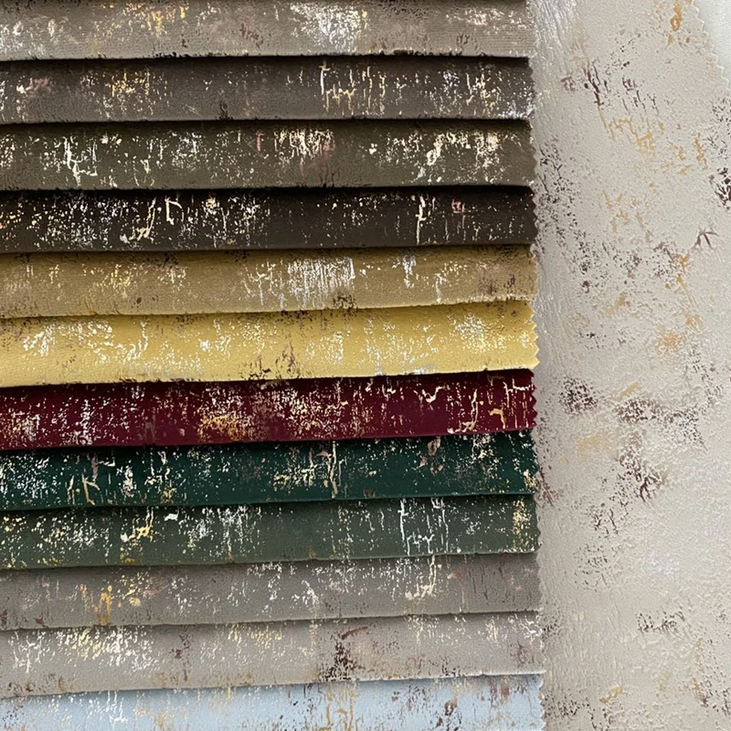 Best selling cheap golden bronzed holland velvet fabric for sofa 100% polyester fabric new design