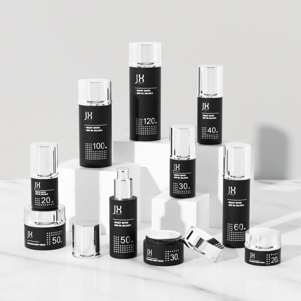 Luxury 20ml 30ml 40ml 50ml 60ml 100ml 120ml Skincare Cosmetics Packaging Face Cream Lotion Toner Glass Cosmetic Bottle Sets