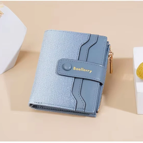 Extra ID slot magnetic card slots PU Leather Short Wallet Men Credit Card