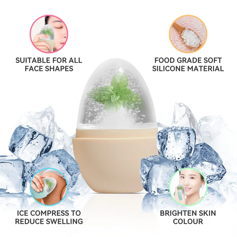 2022 Beauty Freezer Massager Lifting Skin Silicone Popsicle Ice Face Cubes Molds Facial Ice Roller For Eyes And Face