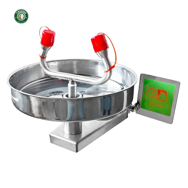 Pedestal Eyewash Station Wall Mounted Stainless Steel Emergency Eye Wash Station