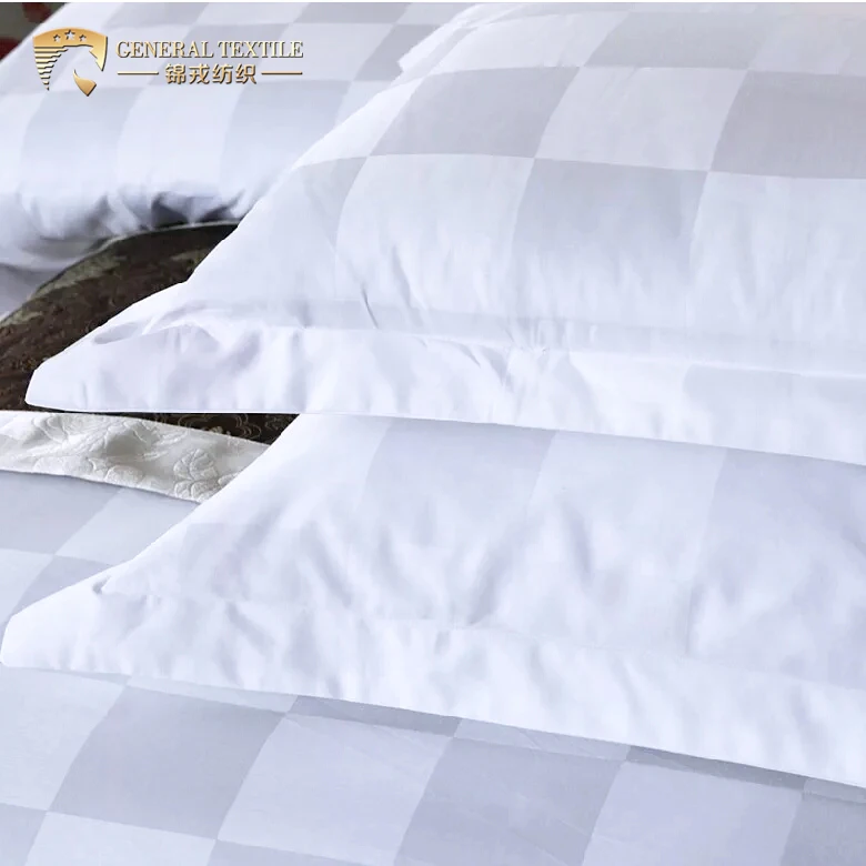 Hotel high quality jacquard white bed linen 100% cotton bed sheet Embroidery luxury Hotel Bedding set