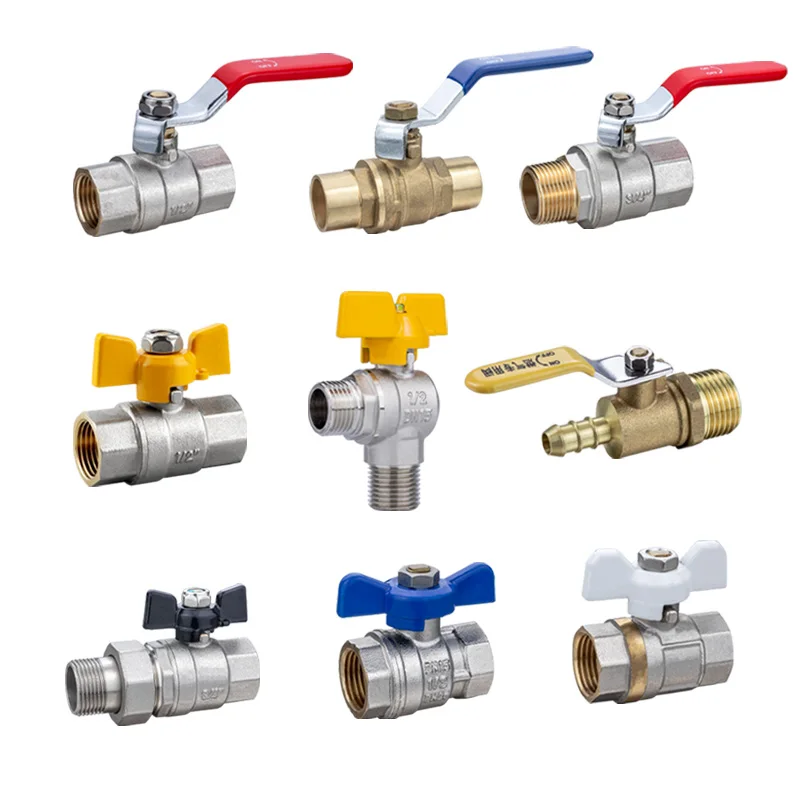 TMOK Factory Италия 1 дюйм 4 дюйма 2 шт. Bsp Npt ручной латунный резьбовой шаровой клапан газа воды масла