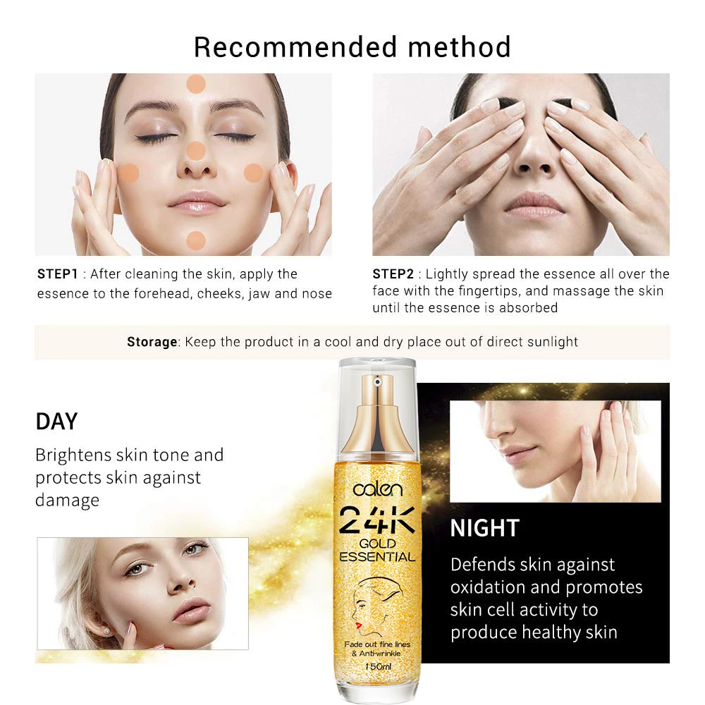 
Private Label Face Care Products Skin Whitening Skin Firming Organic Facial 24k Gold serum 
