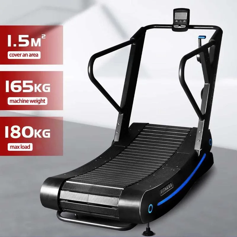 Unpowered Treadmill Commercial Big Running Machine Fitness Multi-functional Adjustable Resistance Curved Treadmill
