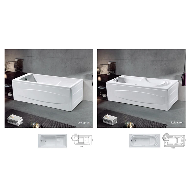 Factory Sell Luxury Freestanding Whirlpool Bath Tub Bubble Soaking Custom Massage Bathtub
