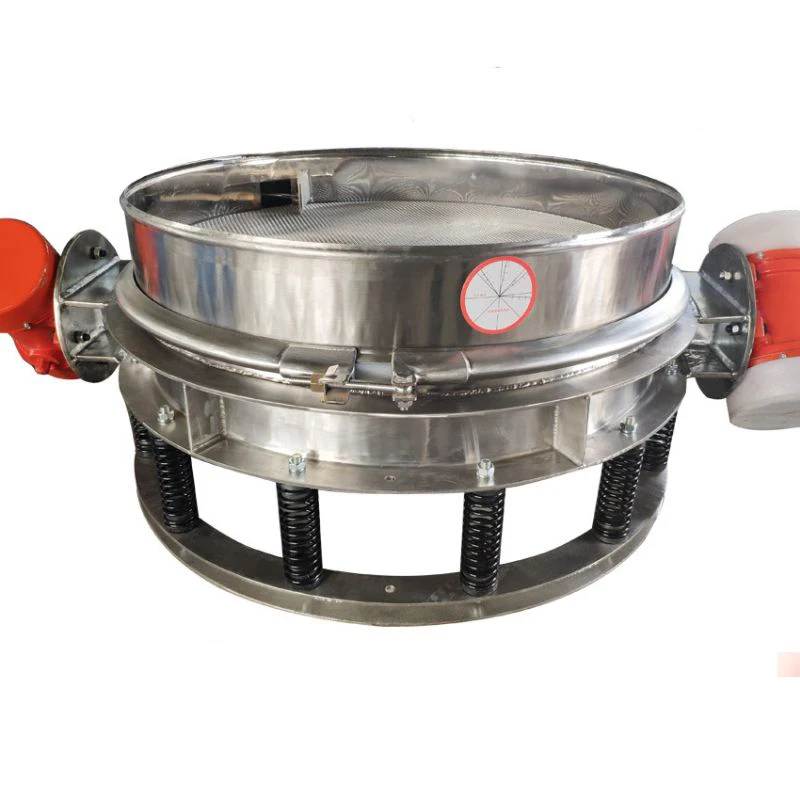 Flow-thru Rotary Vibrating Removing Impurities Separator Direct Discharge Vibro Sifter Screening Machine