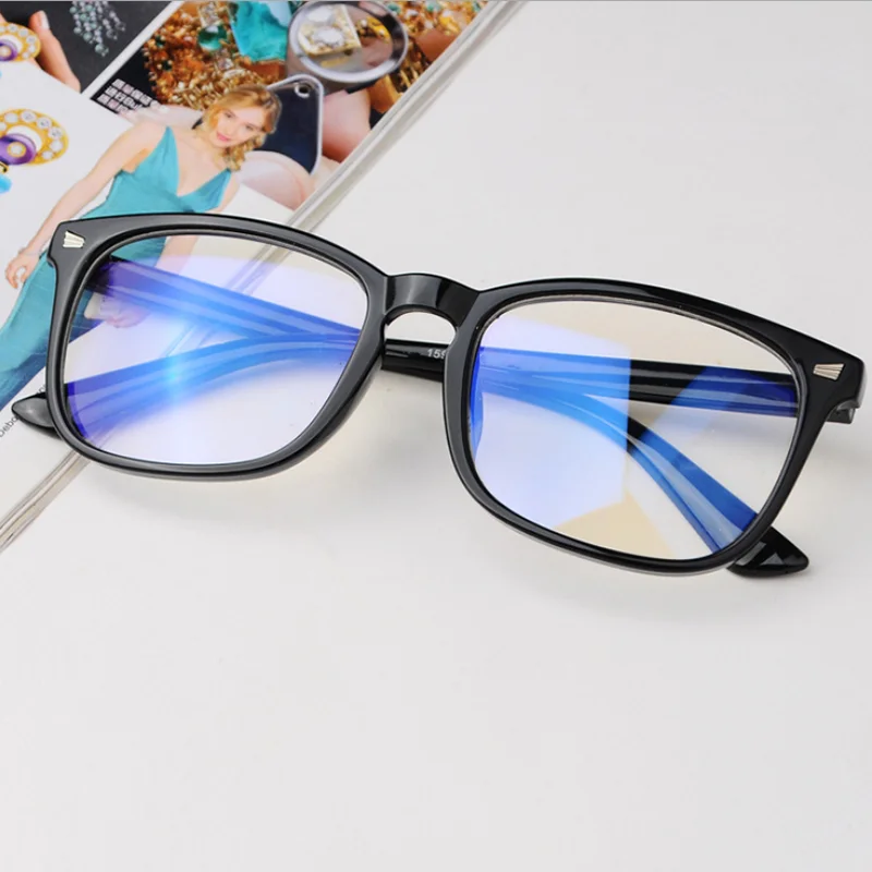 High Quality Korean Trend Optical Frame Retro Blue Light Blocking Glasses Custom