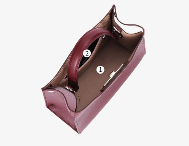 100% Genuine leather wide strap tote handbag shoulder bag for women