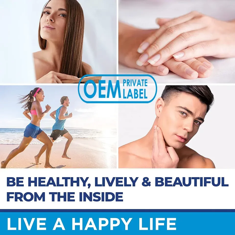 Biocaro Vegan Private label Beauty Skin Care Hair & Skin & Nail Vitamin C Biotin Collagen Hyaluronic Acid Gummies