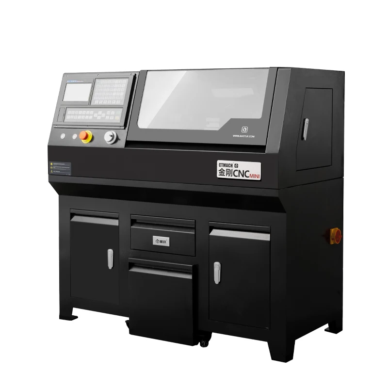 CTCNC21C Высокоточный мини токарный станок с ЧПУ CNC210 CK0640 контроллером GSK и шкафом по заводской