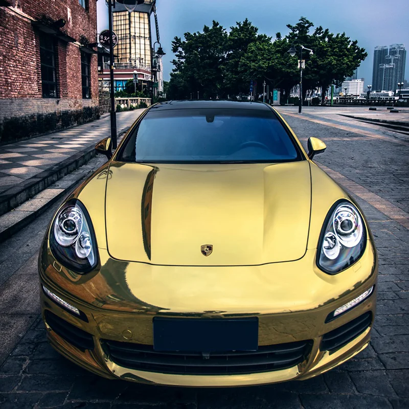 Chrome matte car vinyl wrap black red white  1.52x18m car full body decoration vinyl easy install remove