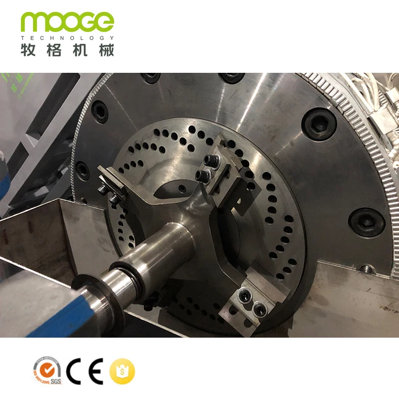 Waste PP PE Film Bag Recycling Plastic Granule / Pellet Squeezer Dryer