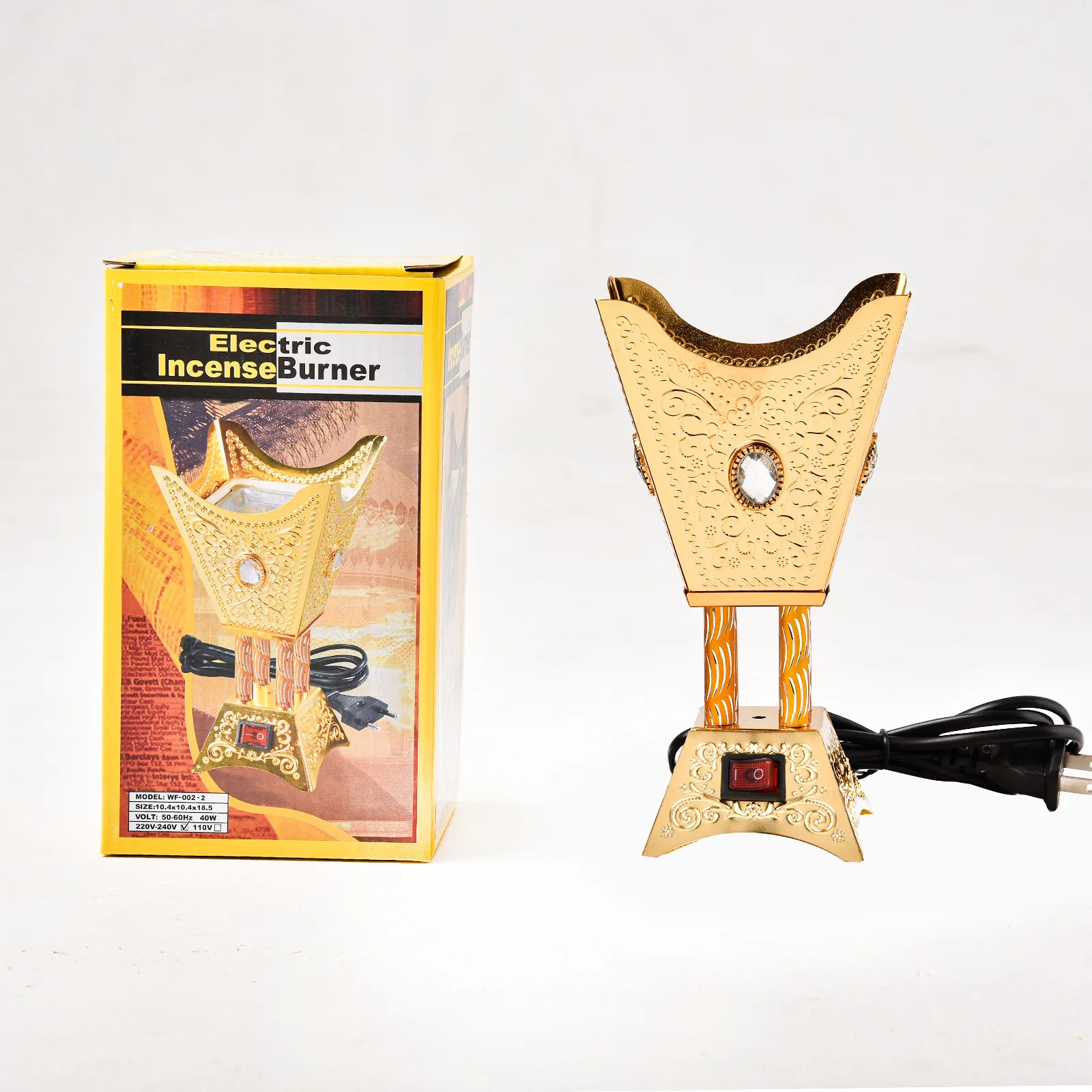 Islamic home decor gift sets metal crafts wholesales burners incense bakhoor electric arabic electric incense burner and holders