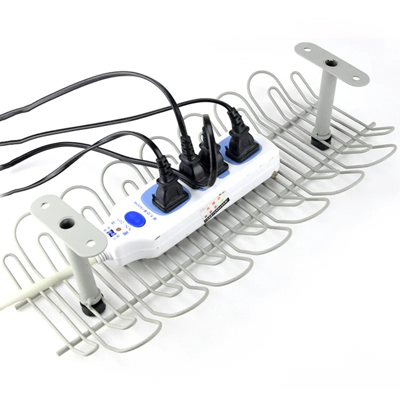 Large And Sturdy Under Counter Desk Mounted Cable Management Organizer Tray Set For Computer Table