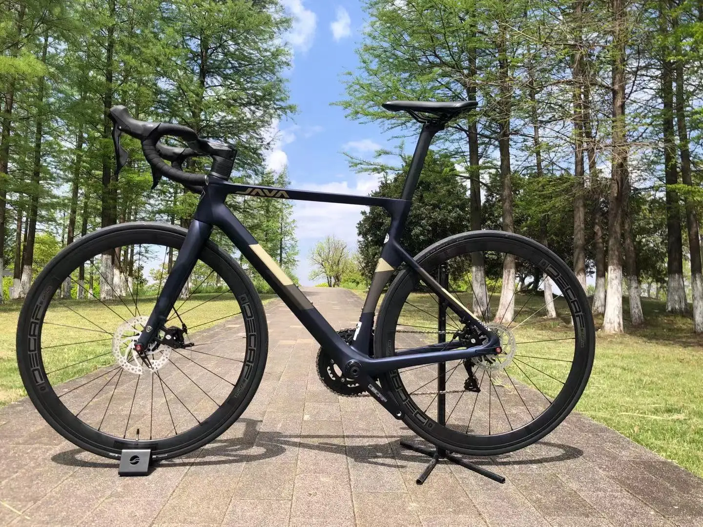 JAVA VESUVIO 22 Speed Road Bike Carbon Fiber Bicycle Frame DECAF Shift Racing Cycling Integrated Carbon Handle 700C Disc Brake