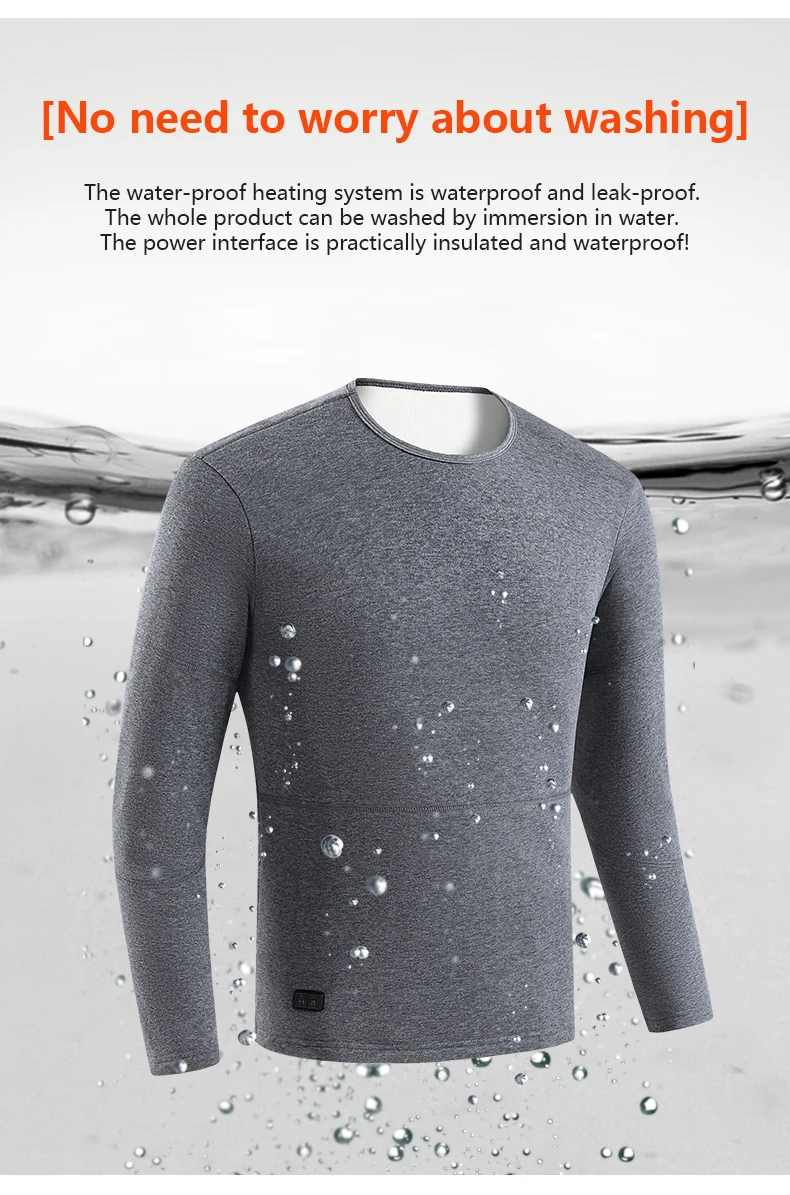 OEM Manufacturer Winter Electric Heated Underwear Washable Heated Thermal Underwear Set For Women Men