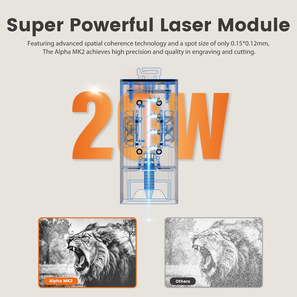 Algolaser Alpha MK2 desktop mini engraving 3d laser machine for bottle clothes metal Stainless steel wood diy engraving