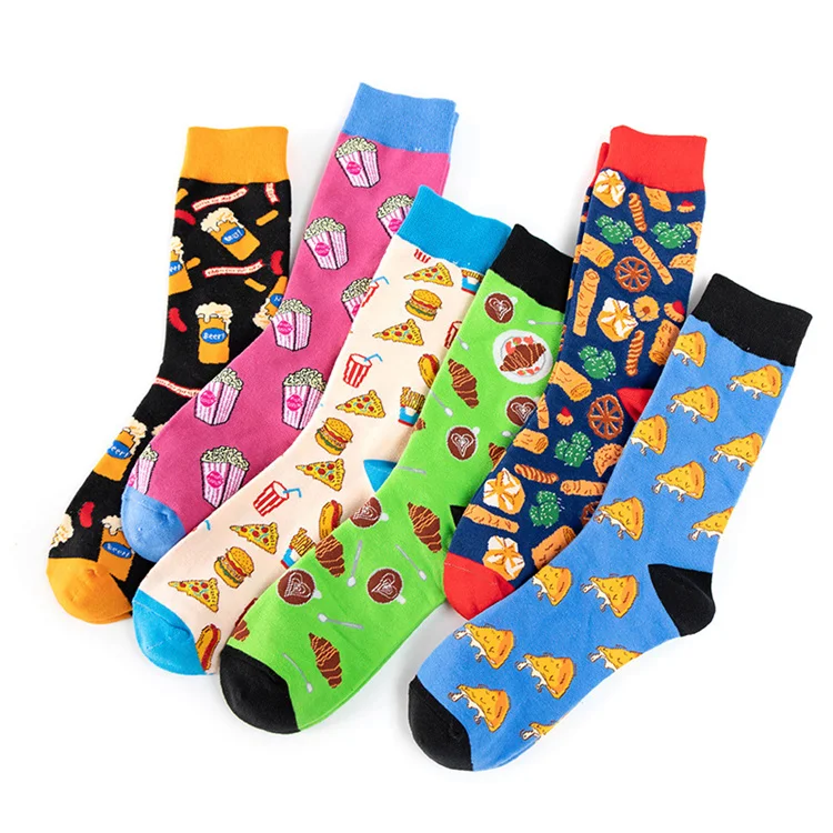 Hot Long Fashion Socks Winter Fashion Socks Vegetable Pattern Funny Men Socks