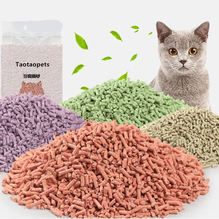 Factory Wholesale Cat Litter Tofu 6L Plant Degradable Cat Litter In Stock 5 Flavors Cat Litter